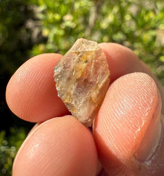 Rare Golden Brazilian Phenacite Crystal 0.85g, 4.25 carats, High-Vibration Energy Stone, Spiritual Growth, Transformation, and Meditation