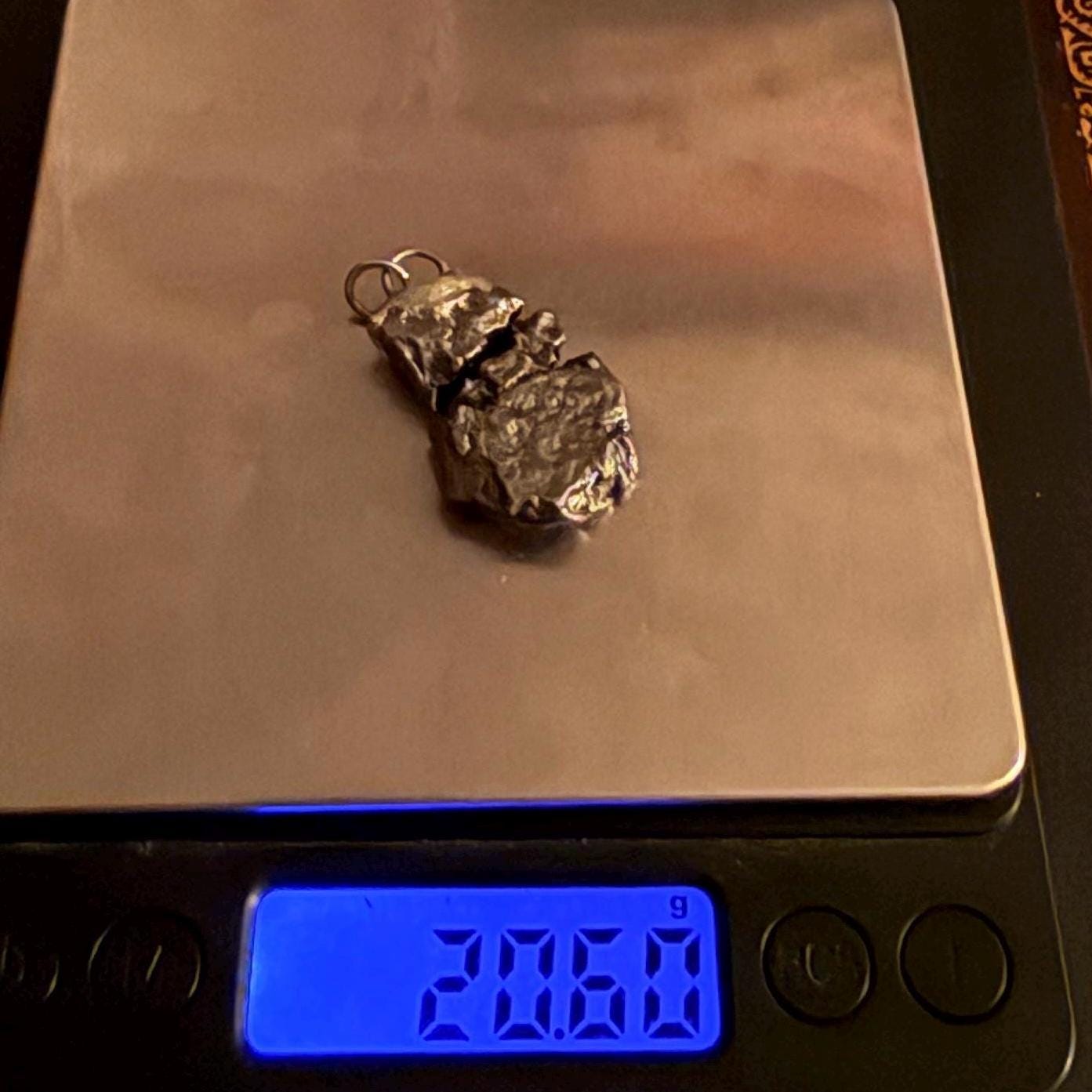 Campo del Cielo Meteorite Pendant, Astronomy Gift, Meteorite Jewelry, Iron Meteorite, Meteorite Pendant, COA, Astronomy Gift, 20.60 Grams