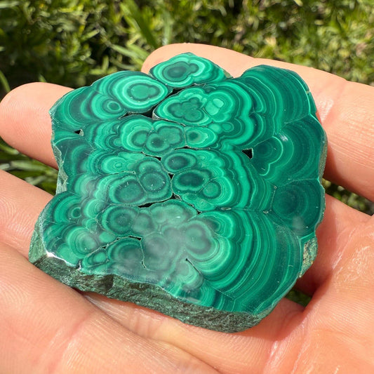 Polished Malachite Slice, High Quality Malachite, Excellent Quality Malachite Slab, Heart Chakra, Protection, Healing Stone, 52.48 grams