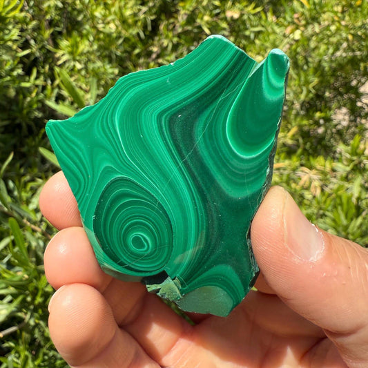Polished Malachite Slice, High Quality Malachite, Excellent Quality Malachite Slab, Heart Chakra, Protection, Healing Stone, 52.26 grams