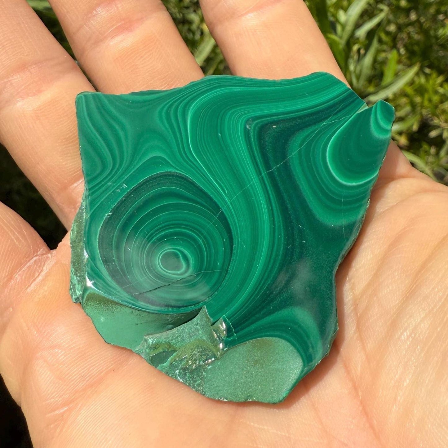 Polished Malachite Slice, High Quality Malachite, Excellent Quality Malachite Slab, Heart Chakra, Protection, Healing Stone, 52.26 grams