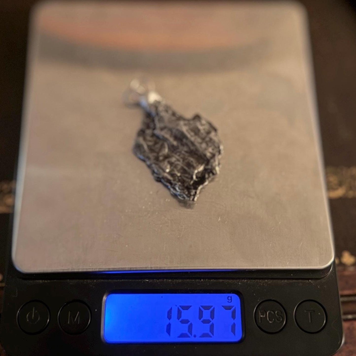 Campo del Cielo Meteorite Pendant: Iron Meteorite, Astronomy Jewelry, COA, 15.97 grams