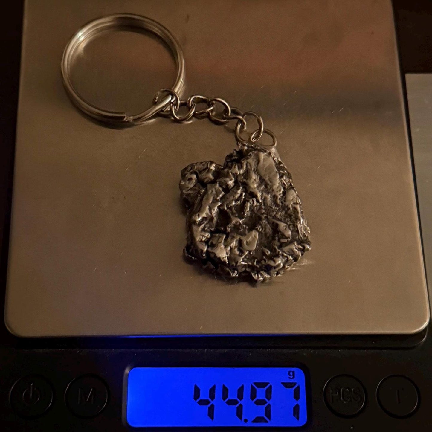 Meteorite Keychain, Campo del Cielo Meteorite, Cosmic Keychain, Authentic Meteorite, Space Accessories, Astronomy Gift, Space Gift, 44.97g