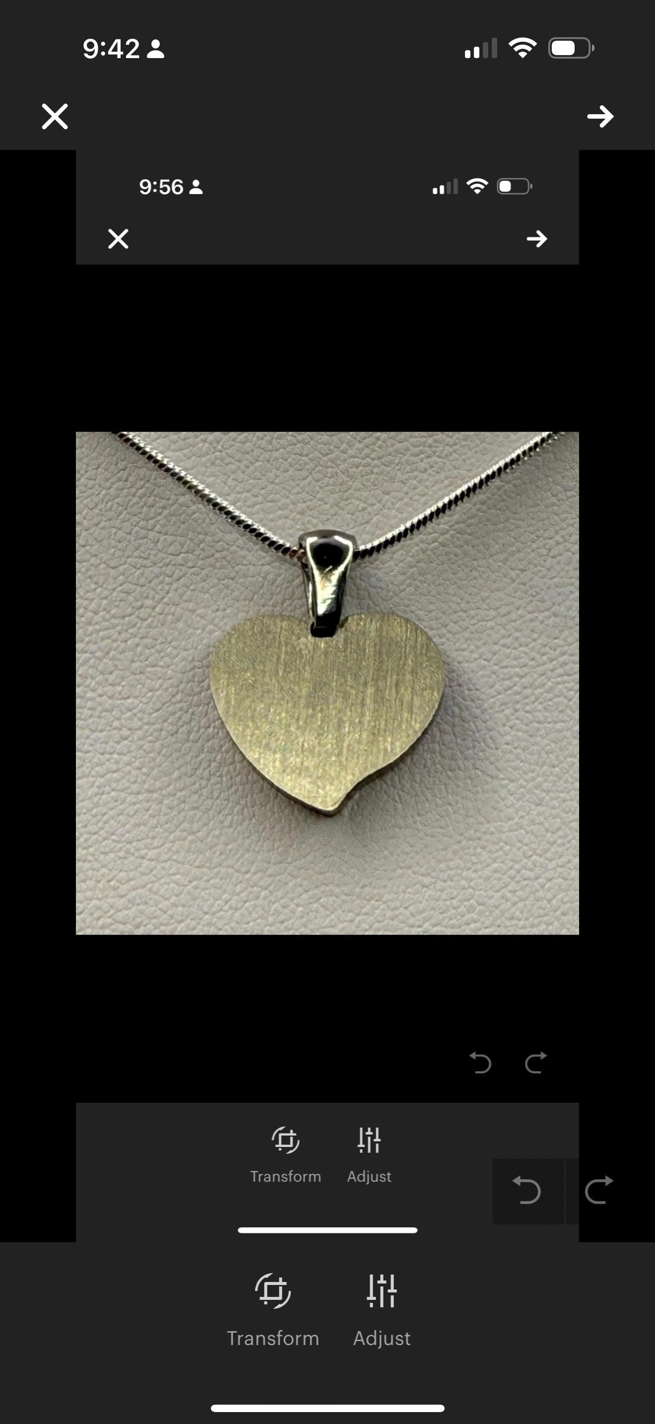 Muonionalusta Meteorite Sweetheart Pendant, Heart Shaped Pendant, Stainless Steel Pendant, Space Gift, Valentines Day Pendant, 2.18g