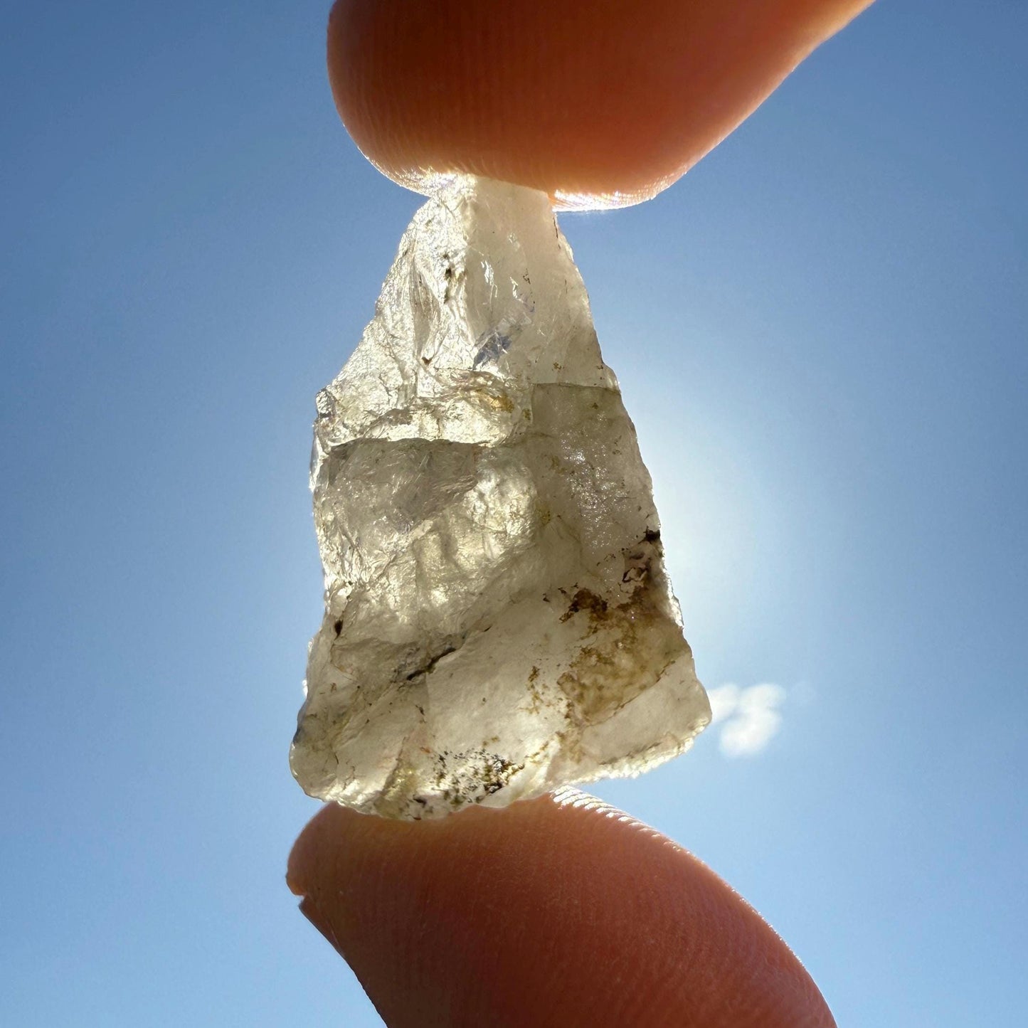 Brazilian Phenacite Crystal: Rare Rainbow Gemstone, 7.74g/38.7ct