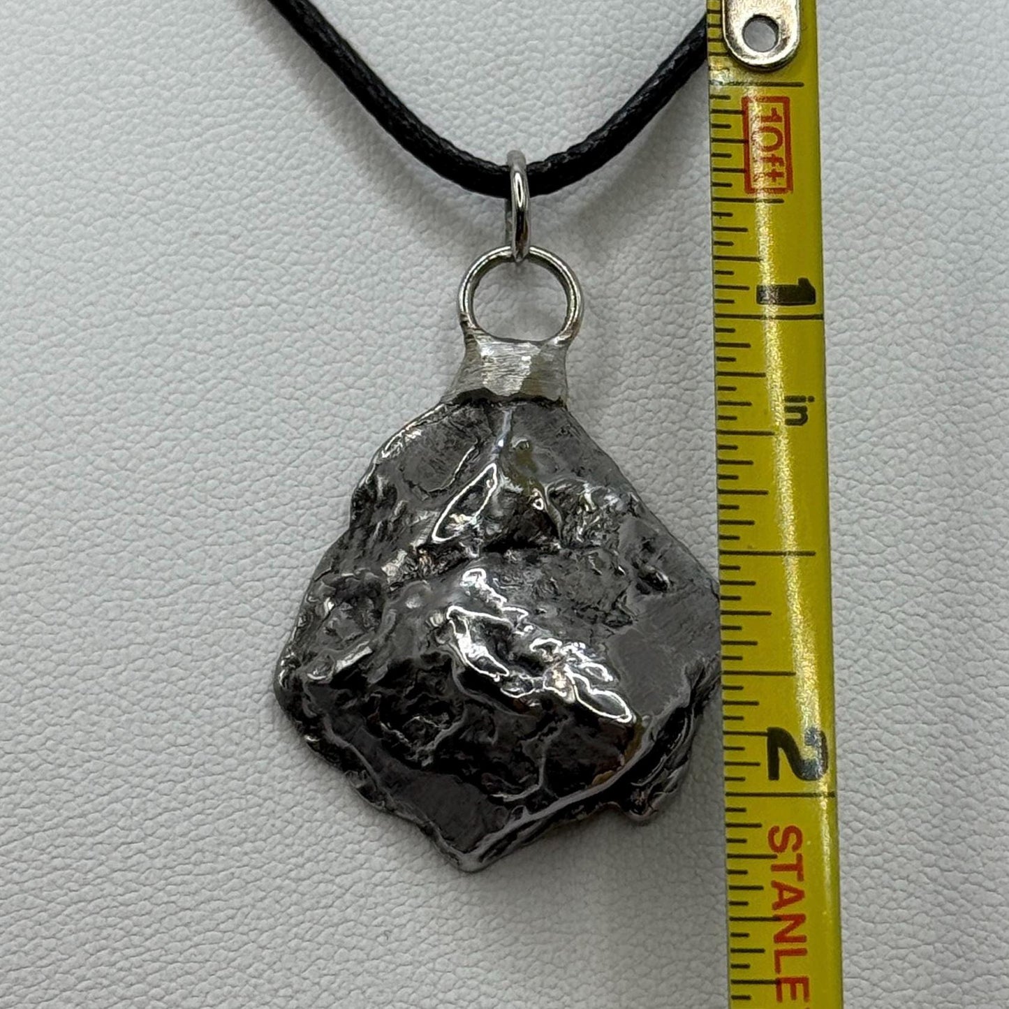 Beautiful Aletai Meteorite Pendant, 17.04 grams, Widmanstätten pattern, Astronomy Gift, Authentic Meteorite, Meteorite Jewelry, COA, Space