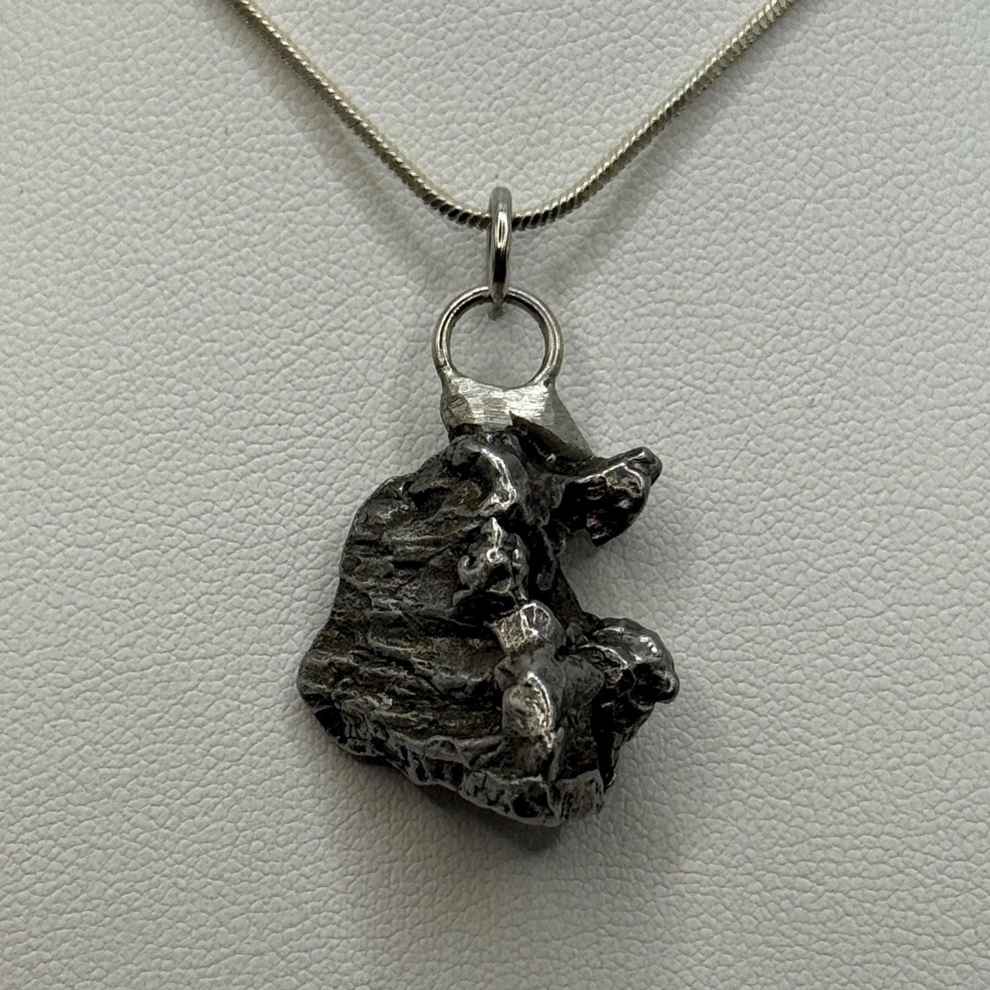 Beautiful Meteorite Campo del Cielo Pendant 10.76 Grams, Astronomy Gift, Authentic Meteorite, Meteorite Jewelry, Meteorite Pendant, COA