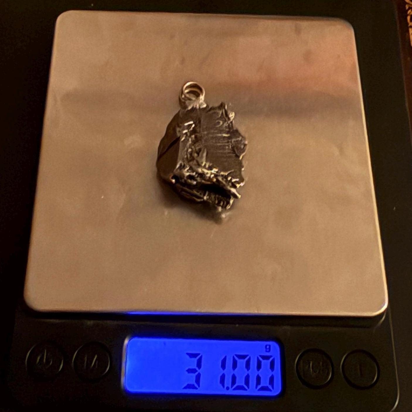 Beautiful Aletai Meteorite Pendant, 31.00 grams, Astronomy Gift, Authentic Meteorite, Meteorite Jewelry, Meteorite Pendant, COA, Space Gift