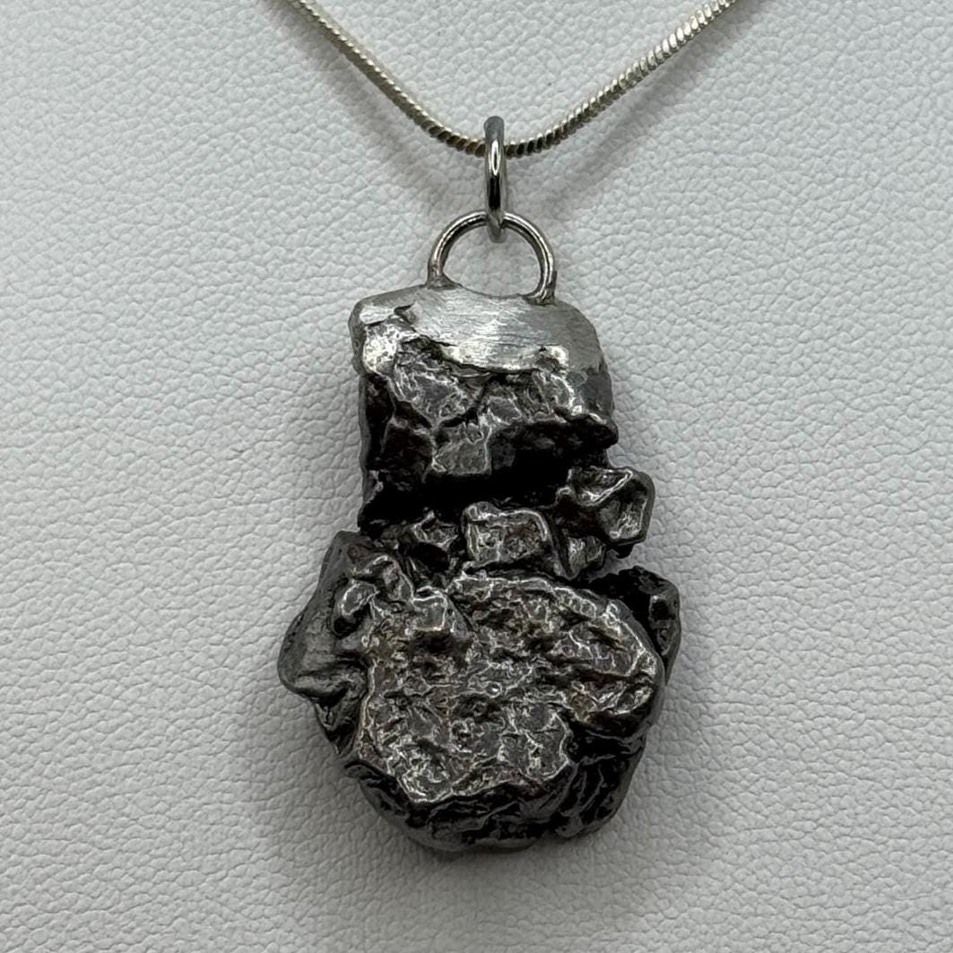 Campo del Cielo Meteorite Pendant, Astronomy Gift, Meteorite Jewelry, Iron Meteorite, Meteorite Pendant, COA, Astronomy Gift, 20.60 Grams