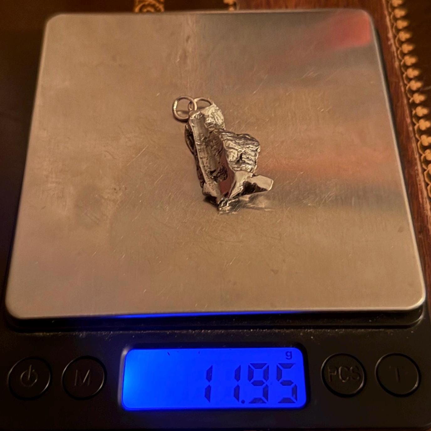 Beautiful Aletai Meteorite Pendant, 11.95 grams, Astronomy Gift, Authentic Meteorite, Meteorite Jewelry, Meteorite Pendant, COA, Space Gift