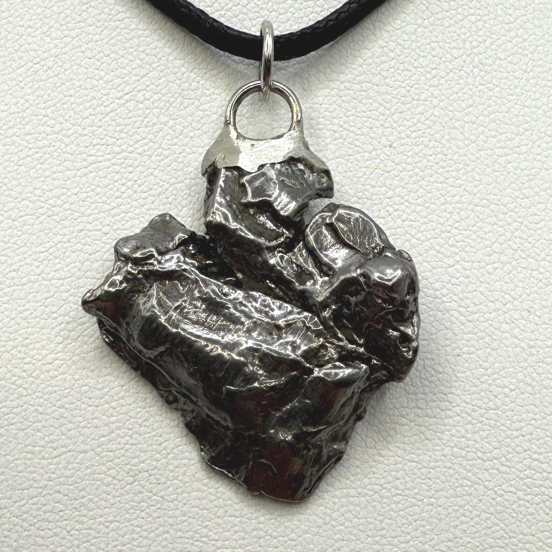 Beautiful Meteorite Campo del Cielo Pendant 16.62 Grams, Astronomy Gift, Authentic Meteorite, Meteorite Jewelry, Meteorite Pendant, COA