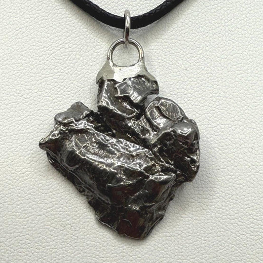Beautiful Meteorite Campo del Cielo Pendant 16.62 Grams, Astronomy Gift, Authentic Meteorite, Meteorite Jewelry, Meteorite Pendant, COA