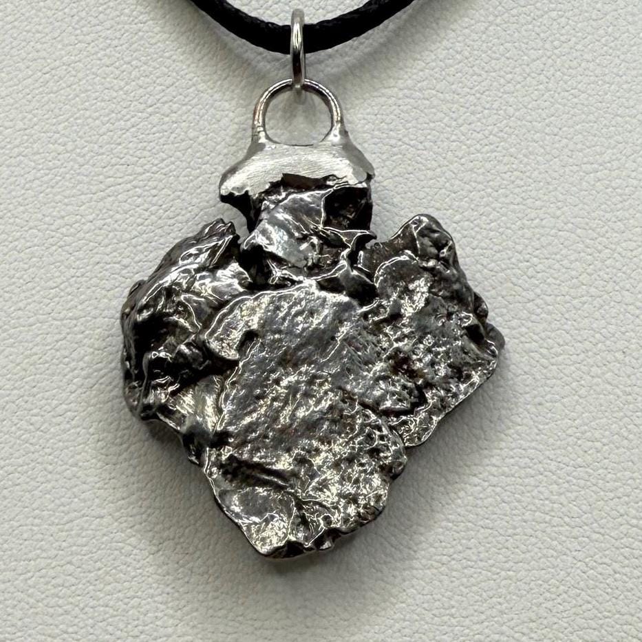 Beautiful Meteorite Campo del Cielo Pendant 16.62 Grams, Astronomy Gift, Authentic Meteorite, Meteorite Jewelry, Meteorite Pendant, COA