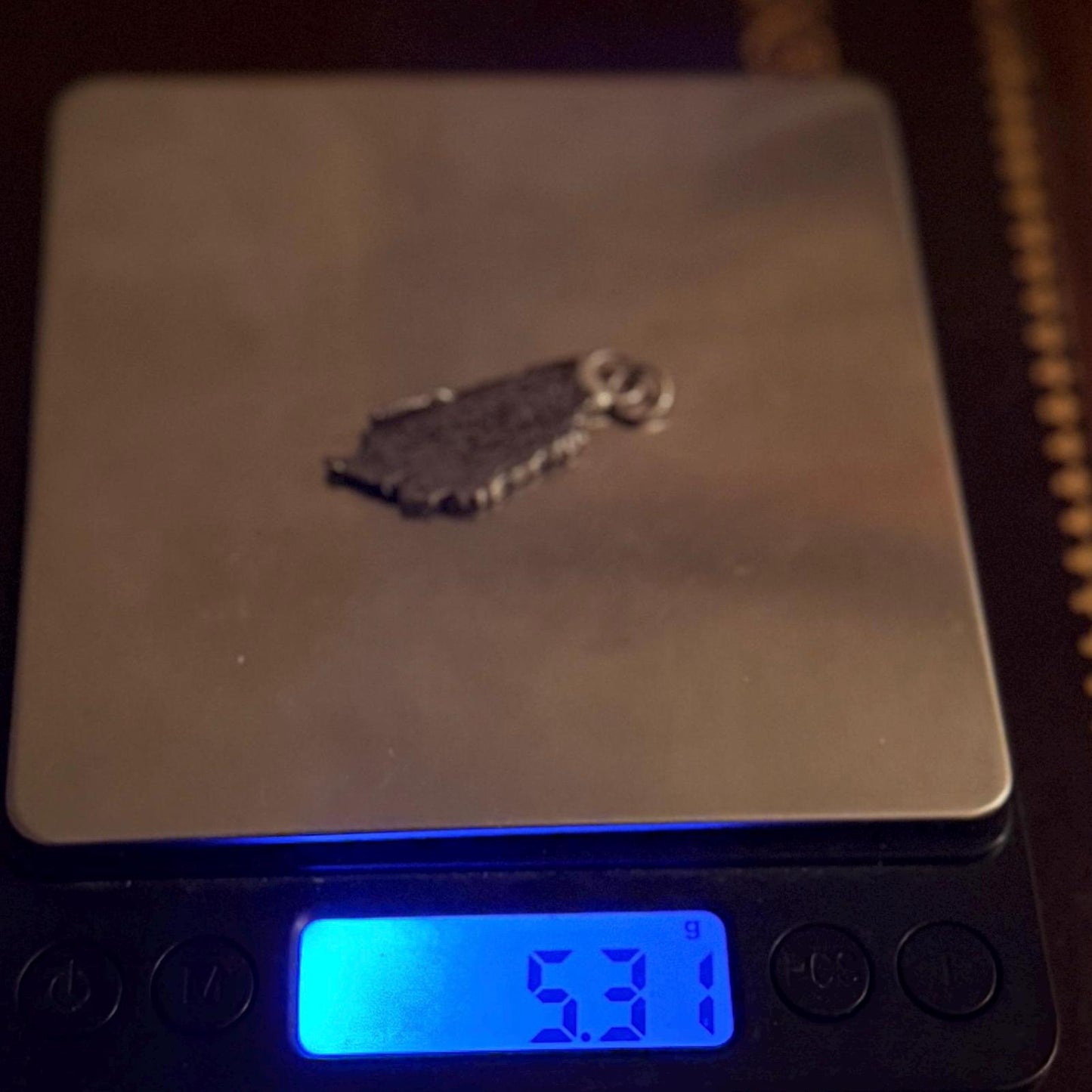 Beautiful Aletai Meteorite Pendant, 5.31 grams, Astronomy Gift, Authentic Meteorite, Meteorite Jewelry, Meteorite Pendant, COA, Space Gift