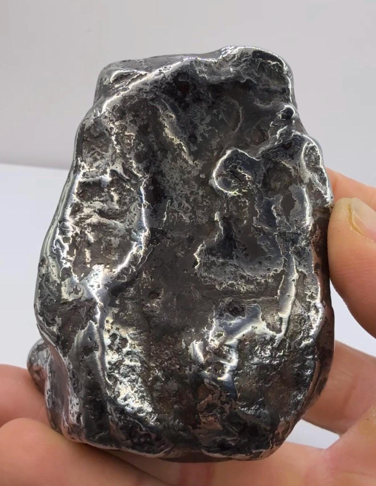 Beautiful Large Aletai Meteorite Specimen, 1.5 Lbs, Meteorite Collection, Astronomy Gift, Authentic Meteorite, Space Gift, Office Decor, Coa