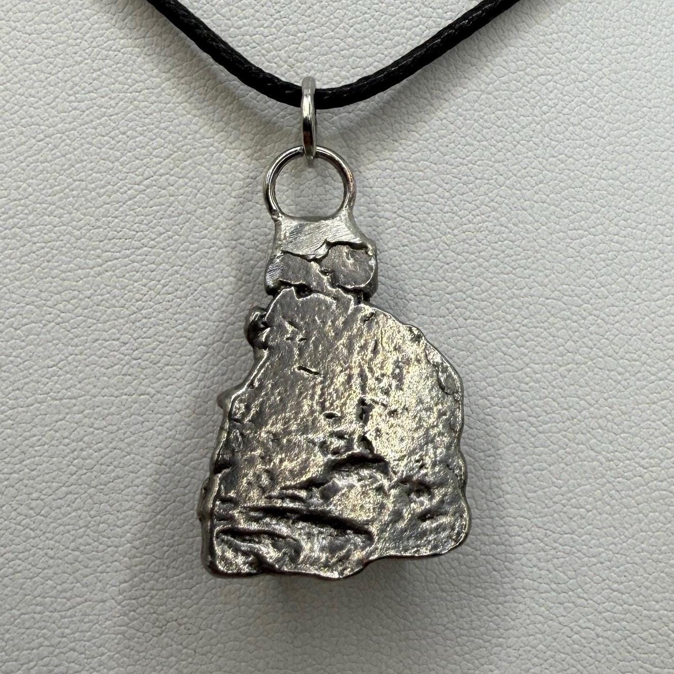 Aletai Meteorite Pendant: Authentic Iron Meteorite, Astronomy Jewelry, 12.19 grams