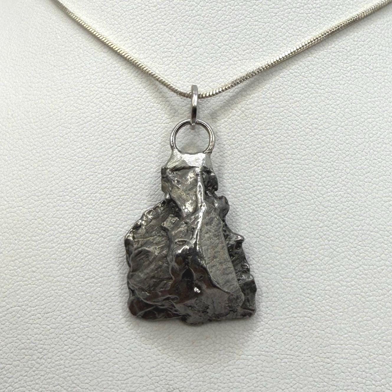 Aletai Meteorite Pendant: Authentic Iron Meteorite, Astronomy Jewelry, 12.19 grams