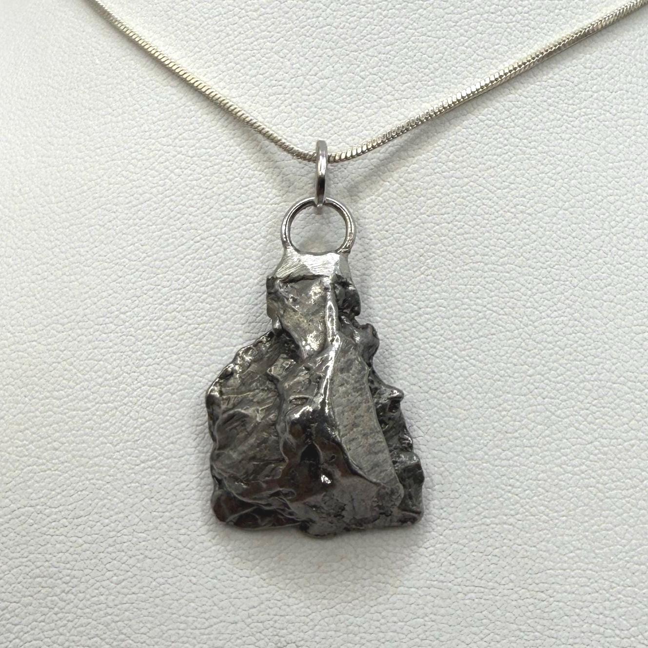 Aletai Meteorite Pendant: Authentic Iron Meteorite, Astronomy Jewelry, 12.19 grams
