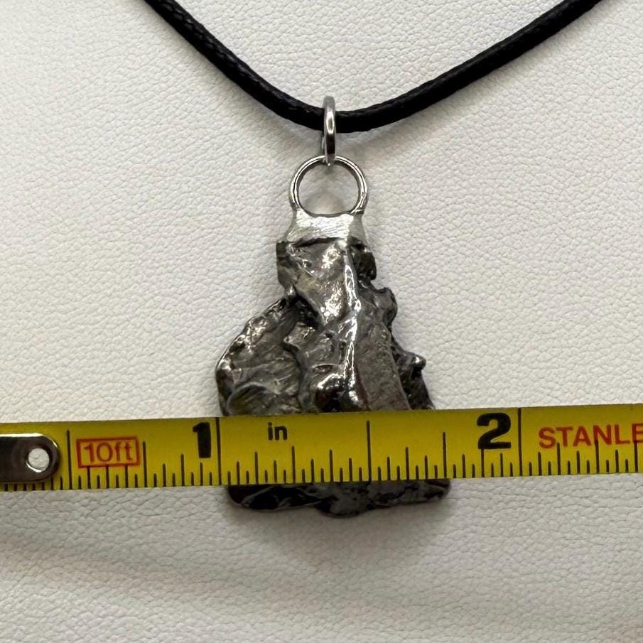 Aletai Meteorite Pendant: Authentic Iron Meteorite, Astronomy Jewelry, 12.19 grams