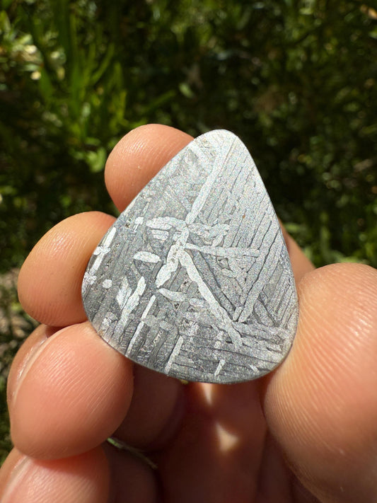 Aletai Meteorite Guitar Pick, Etched & Polished, 7.41g, Authentic Iron Meteorite, Truly Out of This World, Unique Music Gift, Astronomy Gift