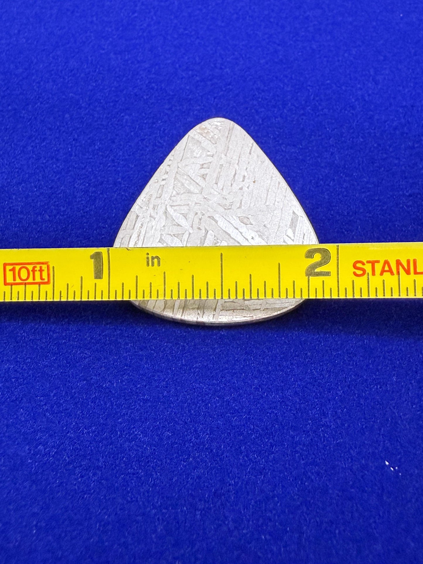 Aletai Meteorite Guitar Pick, Etched & Polished, 7.41g, Authentic Iron Meteorite, Truly Out of This World, Unique Music Gift, Astronomy Gift