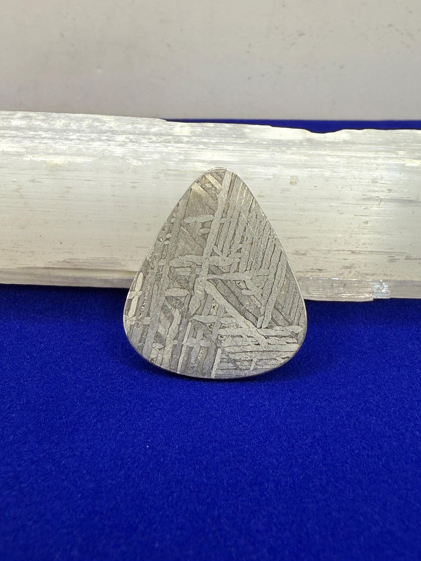 Aletai Meteorite Guitar Pick, Etched & Polished, 7.41g, Authentic Iron Meteorite, Truly Out of This World, Unique Music Gift, Astronomy Gift