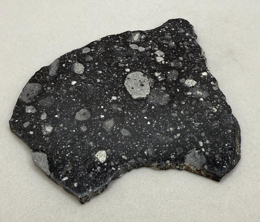 NWA 17679 Lunar Meteorite Slice, Rare Feldspathic Breccia Lunar, Mauritania, Africa, Moon Rock, Astronomy Gift, 23.42 grams