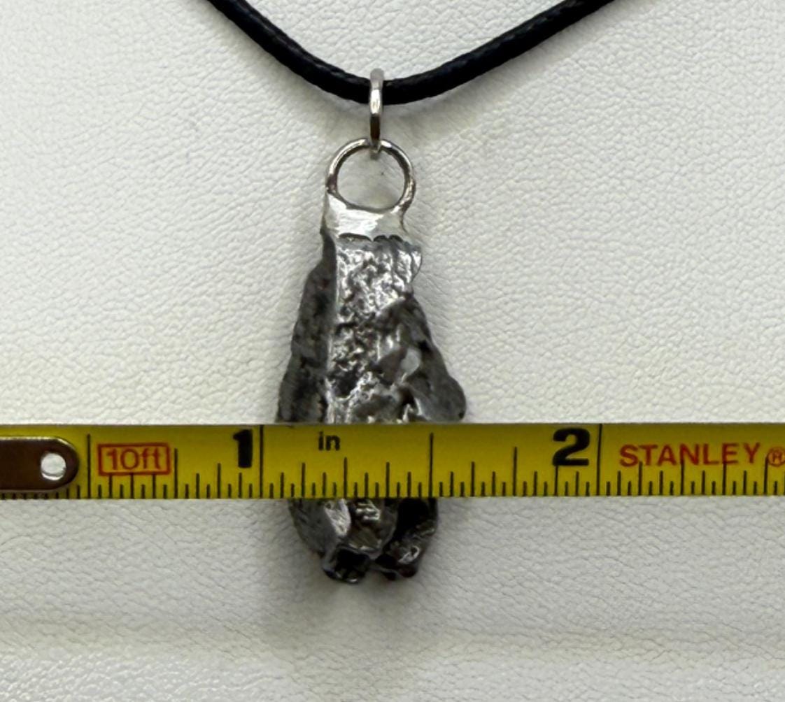 Beautiful Meteorite Campo del Cielo Pendant 9.28 grams, Astronomy Gift, Authentic Meteorite, Meteorite Jewelry, Meteorite Pendant, COA