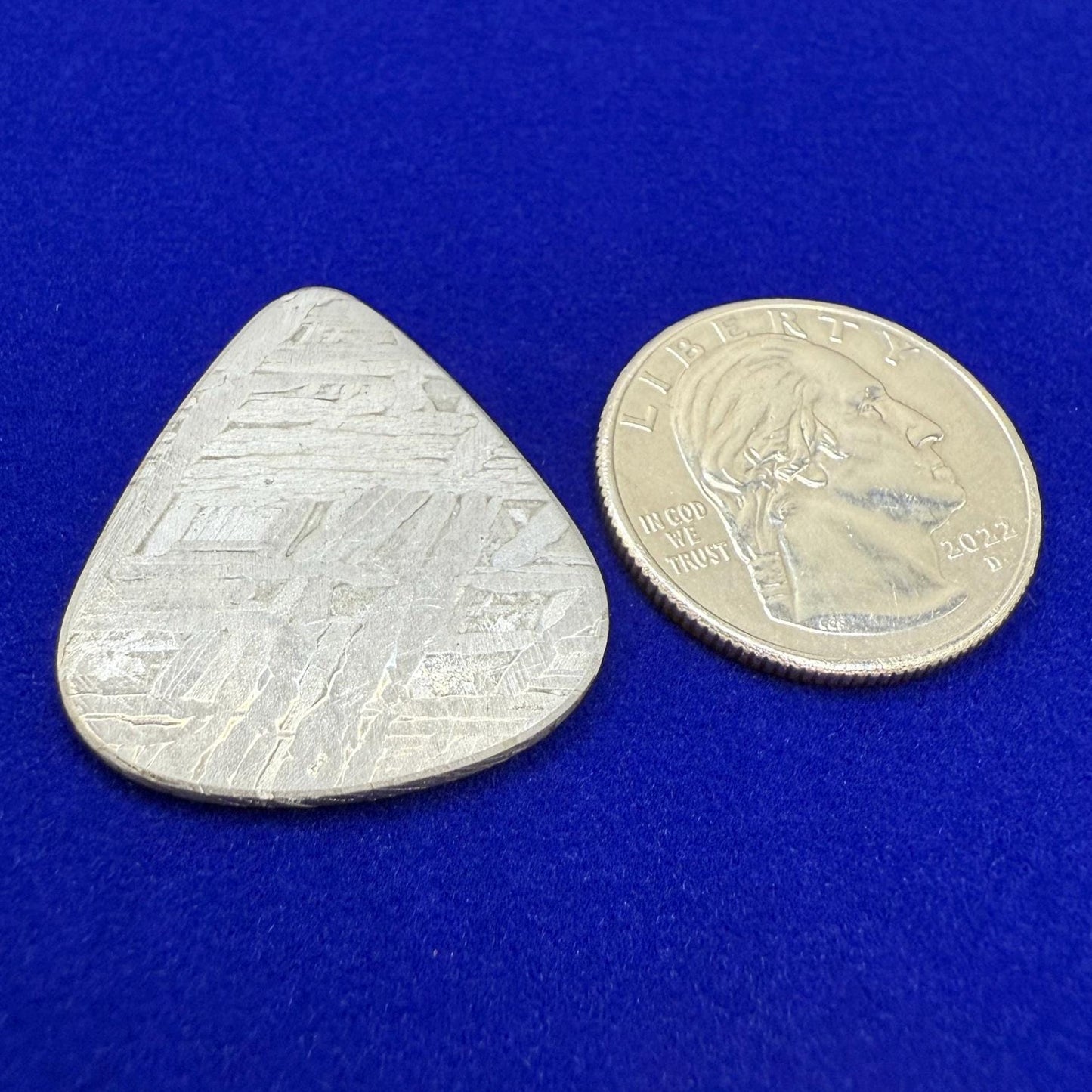 Aletai Meteorite Guitar Pick, Etched & Polished, 7.61g, Authentic Iron Meteorite, Truly Out of This World, Unique Music Gift, Astronomy Gift