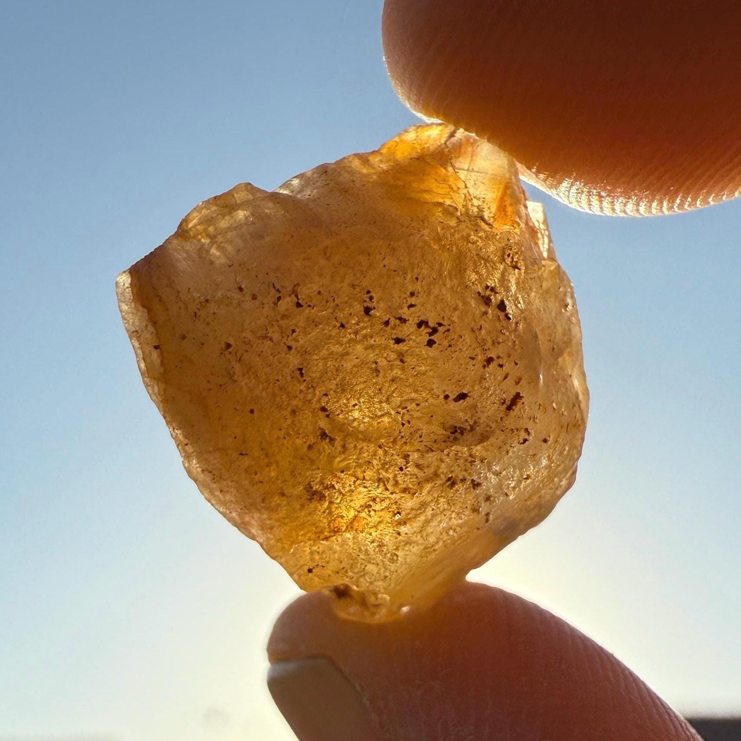 Golden Brazilian Phenacite, 6.54g (32.7 Carats) Tangerine Phenacite, High-Vibration Gemstone from Bahia, Brazil, Rare Collector’s Crystal
