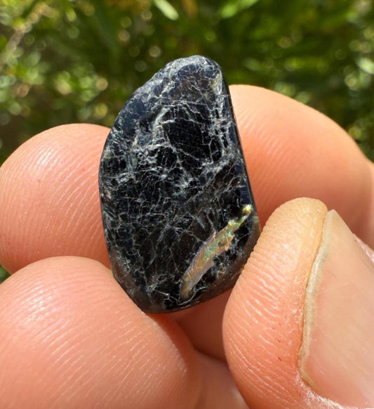 Nuummite Stone, Natural Nuummite, Greenland, Reiki, Rock Collection, Manifesting, Grounding, Energy Work, Reiki Creativity, 4.54 grams