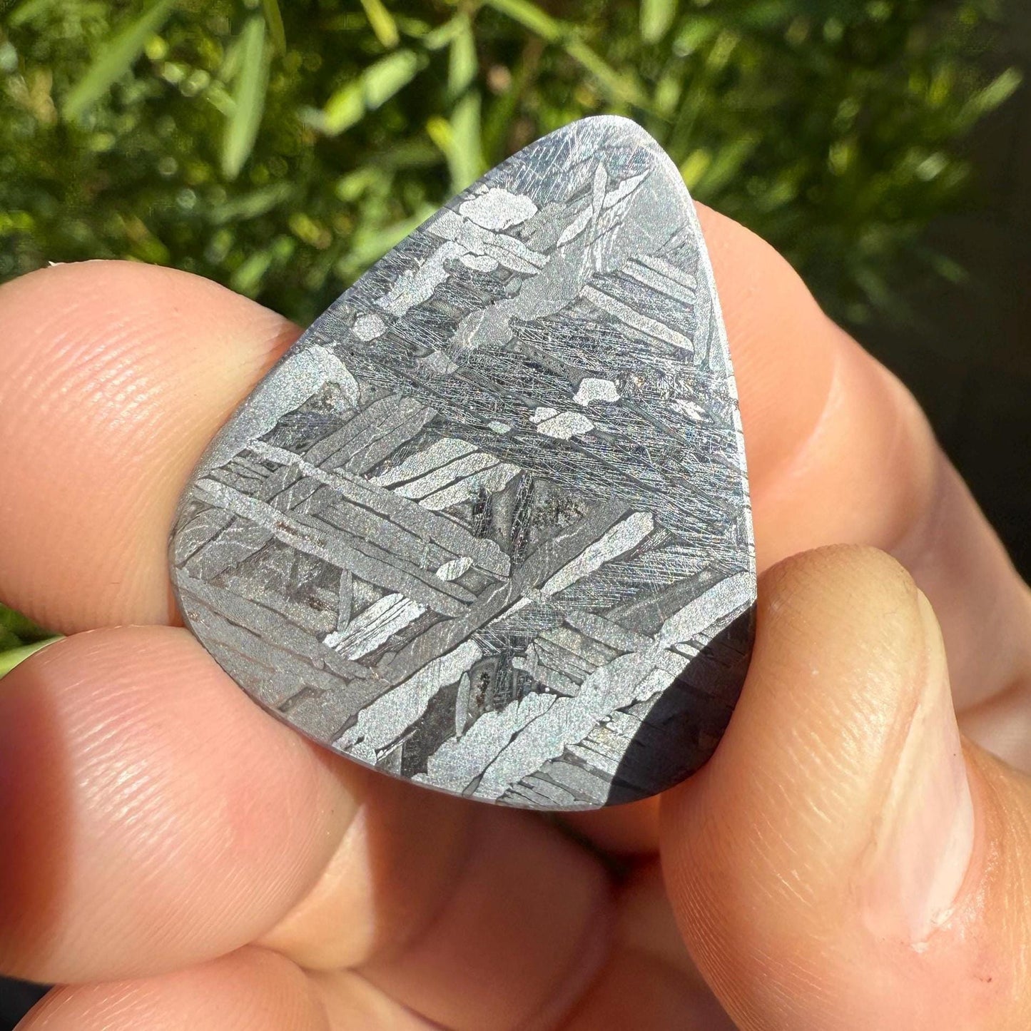Aletai Meteorite Guitar Pick, Etched & Polished, 7.67g, Authentic Iron Meteorite, Truly Out of This World, Unique Music Gift, Astronomy Gift