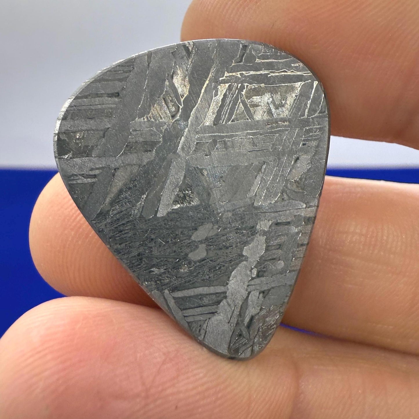 Aletai Meteorite Guitar Pick, Etched & Polished, 7.67g, Authentic Iron Meteorite, Truly Out of This World, Unique Music Gift, Astronomy Gift