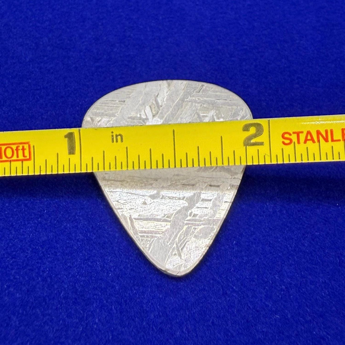Aletai Meteorite Guitar Pick, Etched & Polished, 7.67g, Authentic Iron Meteorite, Truly Out of This World, Unique Music Gift, Astronomy Gift