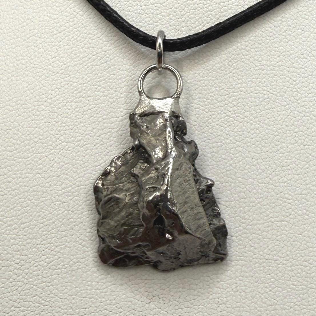 Aletai Meteorite Pendant: Authentic Iron Meteorite, Astronomy Jewelry, 12.19 grams