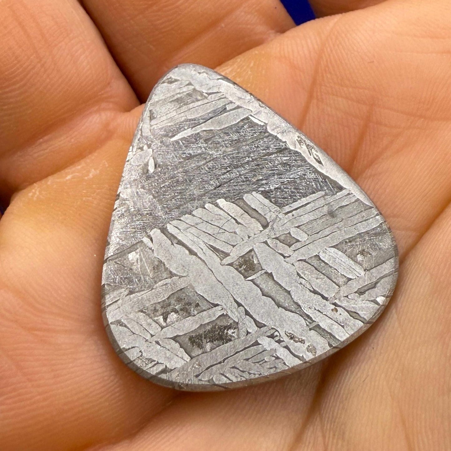 Aletai Meteorite Guitar Pick, Etched & Polished, 7.95g, Authentic Iron Meteorite, Truly Out of This World, Unique Music Gift, Astronomy Gift