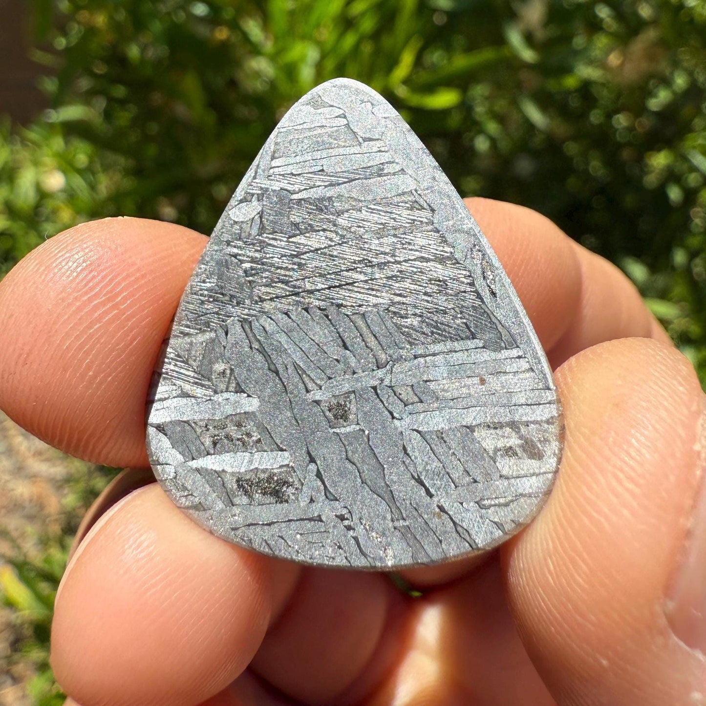 Aletai Meteorite Guitar Pick, Etched & Polished, 7.95g, Authentic Iron Meteorite, Truly Out of This World, Unique Music Gift, Astronomy Gift