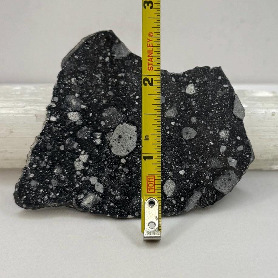 NWA 17679 Lunar Meteorite Slice, Rare Feldspathic Breccia Lunar, Mauritania, Africa, Moon Rock, Astronomy Gift, 23.42 grams