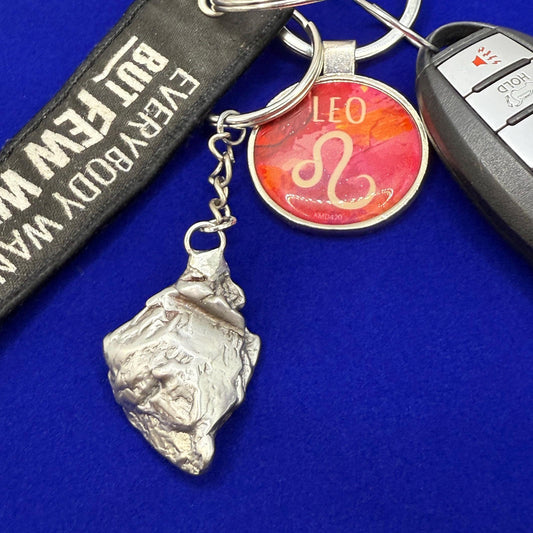 Rare Genuine Aletai Meteorite Keychain, Iron Meteorite, COA, Aletai, Astronomy Gift, Space Gift, Keychain, Space Accessories, 27.68 Grams