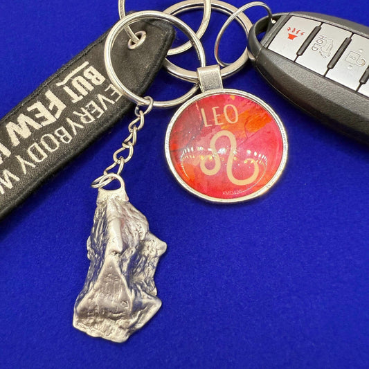 Rare Genuine Aletai Meteorite Keychain, Iron Meteorite, COA, Aletai, Astronomy Gift, Space Gift, Keychain, Space Accessories, 30.63 Grams
