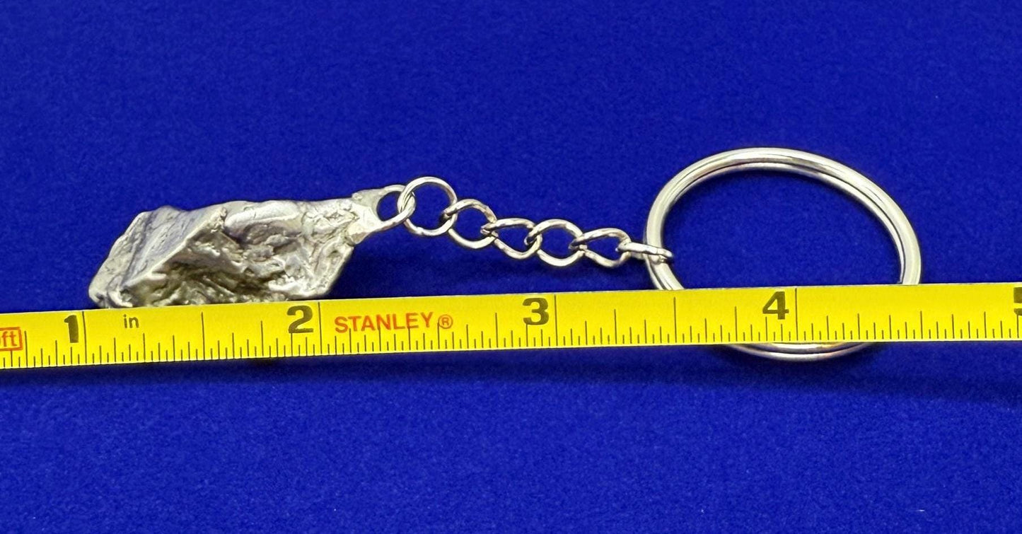 Rare Genuine Aletai Meteorite Keychain, Iron Meteorite, COA, Aletai, Astronomy Gift, Space Gift, Keychain, Space Accessories, 30.63 Grams