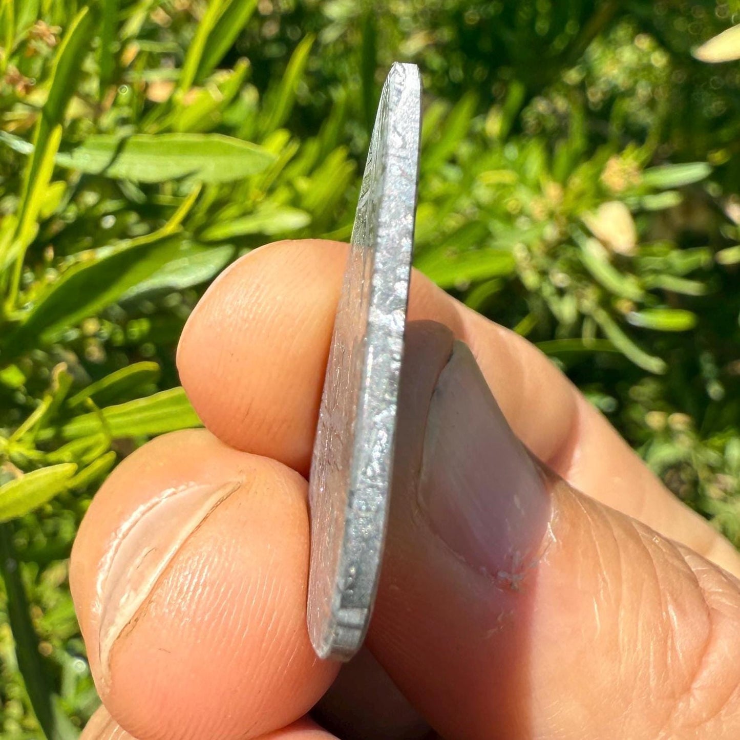 Aletai Meteorite Guitar Pick, Etched & Polished, 7.61g, Authentic Iron Meteorite, Truly Out of This World, Unique Music Gift, Astronomy Gift