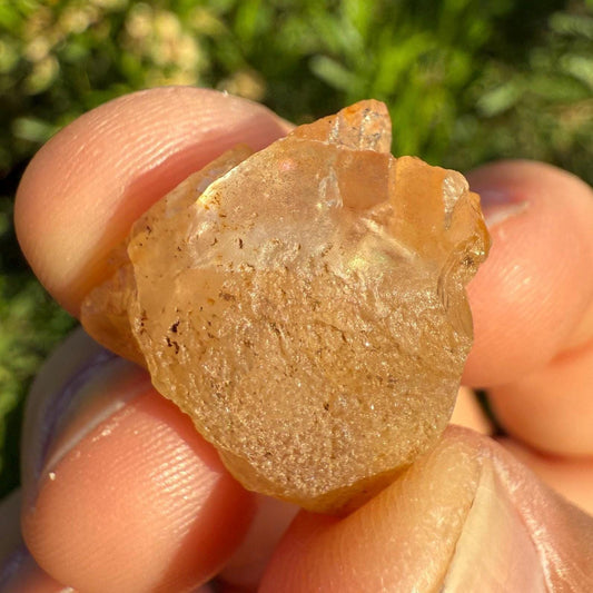 Golden Brazilian Phenacite, 6.54g (32.7 Carats) Tangerine Phenacite, High-Vibration Gemstone from Bahia, Brazil, Rare Collector’s Crystal