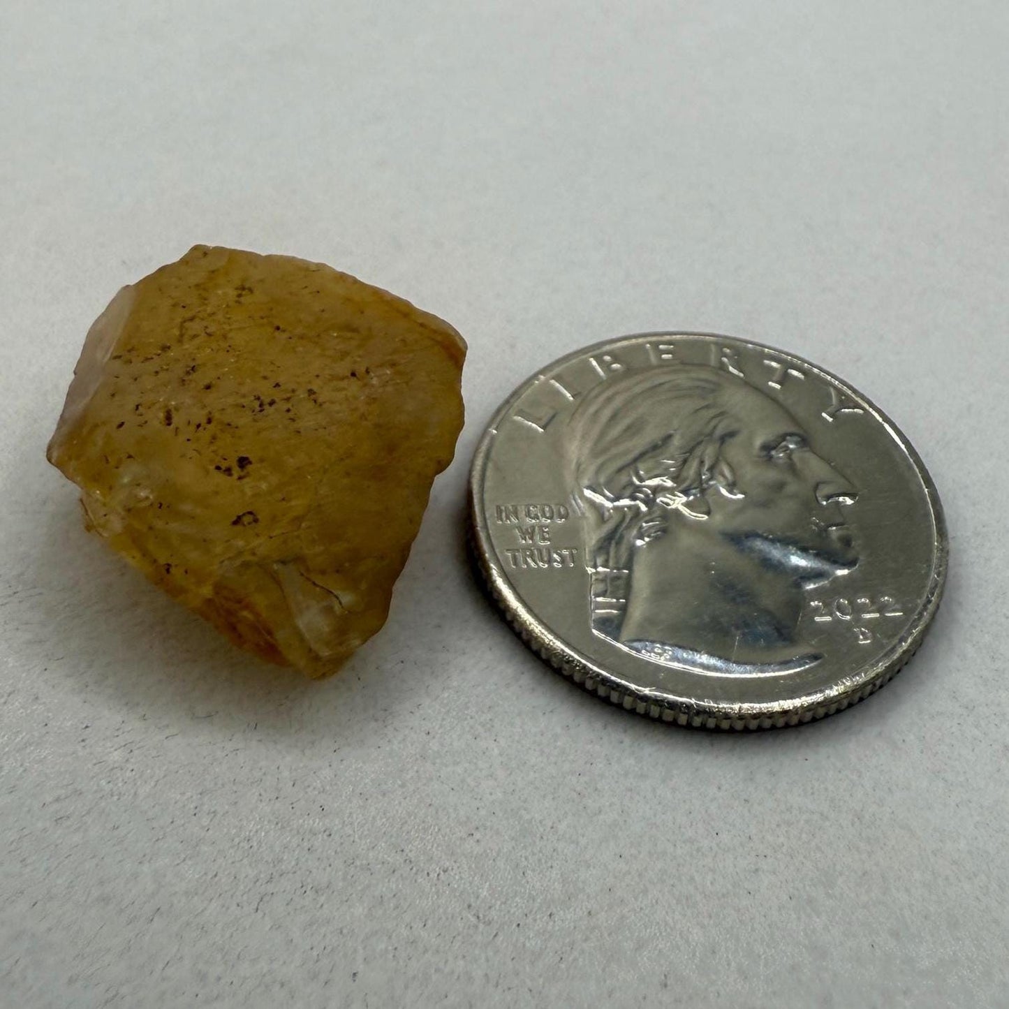 Golden Brazilian Phenacite, 6.54g (32.7 Carats) Tangerine Phenacite, High-Vibration Gemstone from Bahia, Brazil, Rare Collector’s Crystal