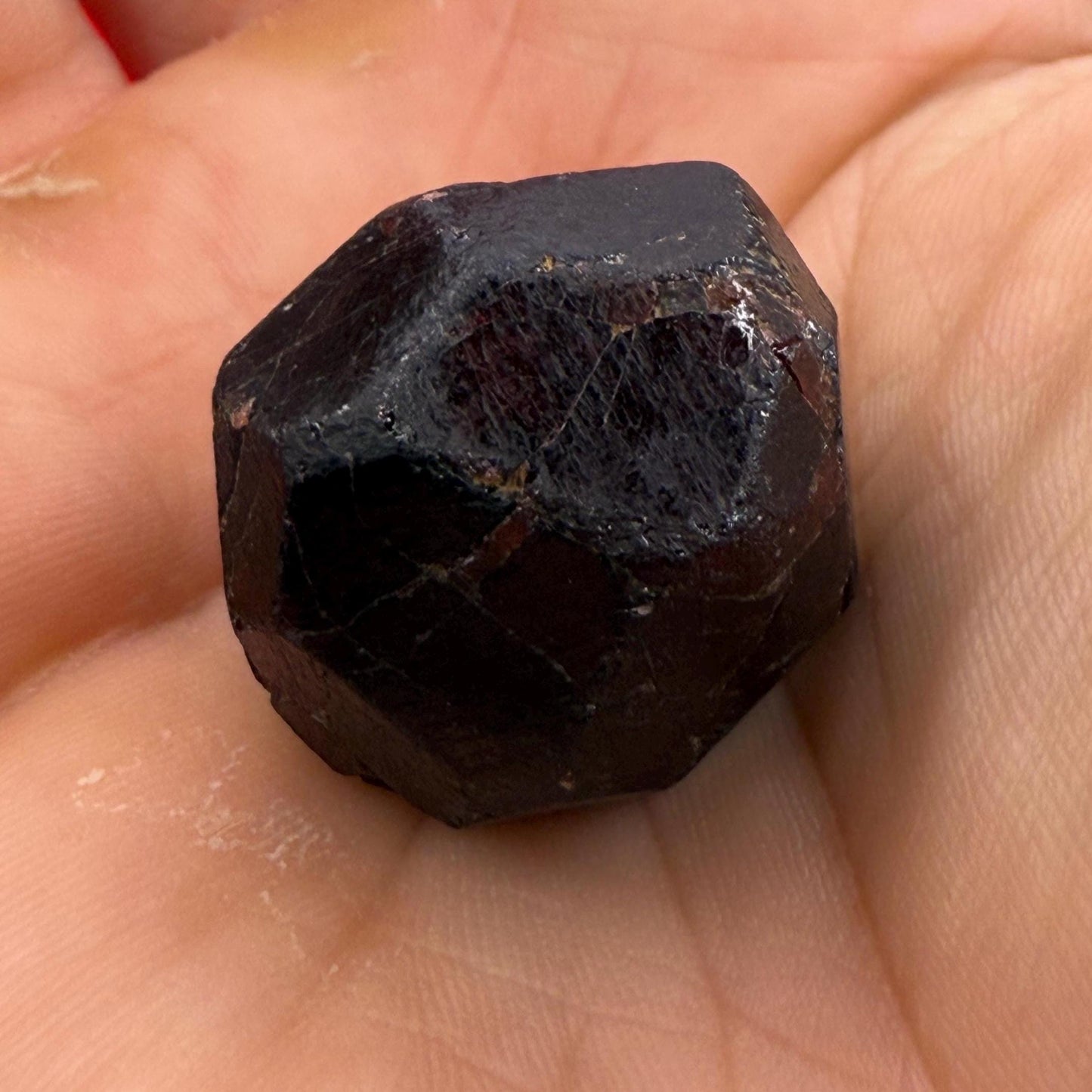 Almandine Garnet, Garnet, Morocco, Natural Garnet, Authentic, Manifestation, Protection, Rock Collection, Dodecahedron, 24.76 grams