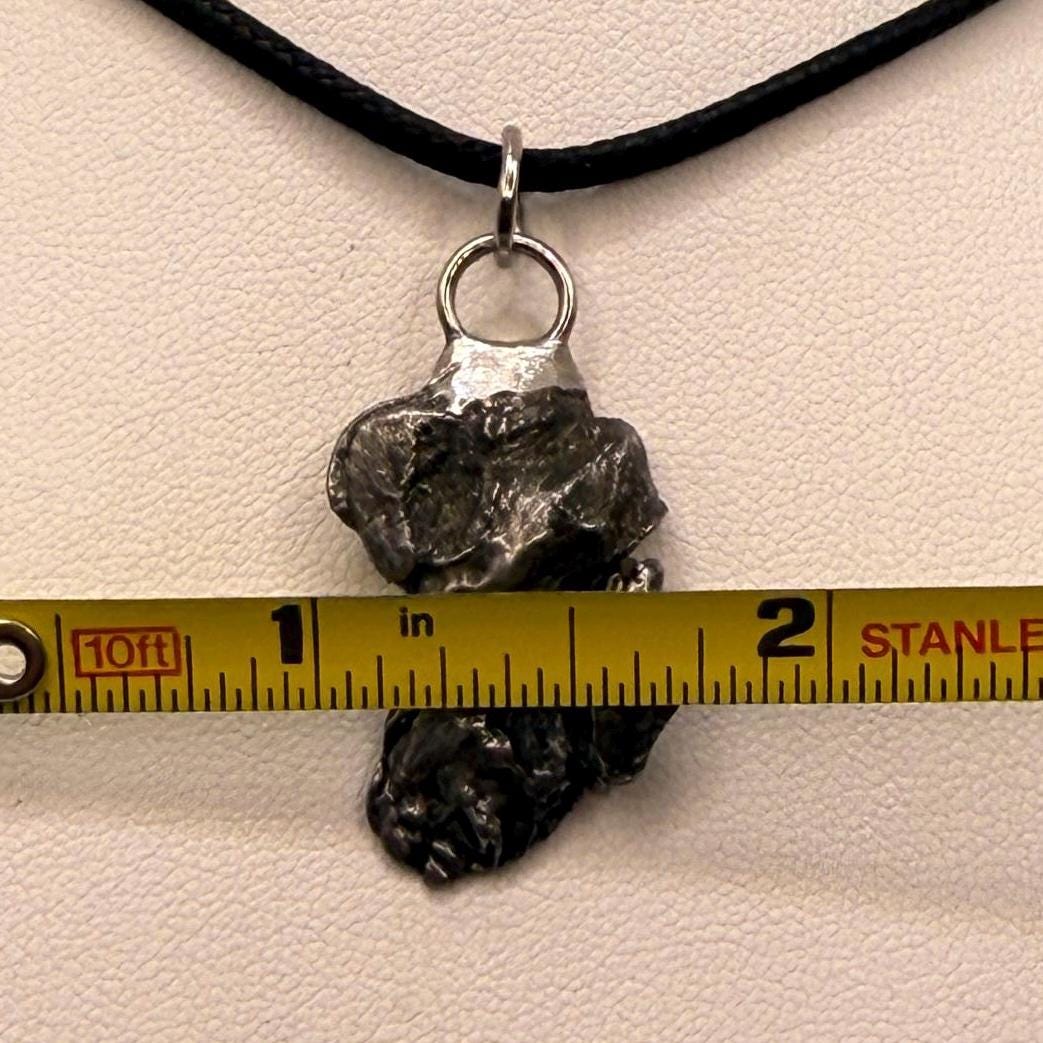 Beautiful Meteorite Campo del Cielo Pendant 5.99 grams, Astronomy Gift, Authentic Meteorite, Meteorite Jewelry, Meteorite Pendant, COA