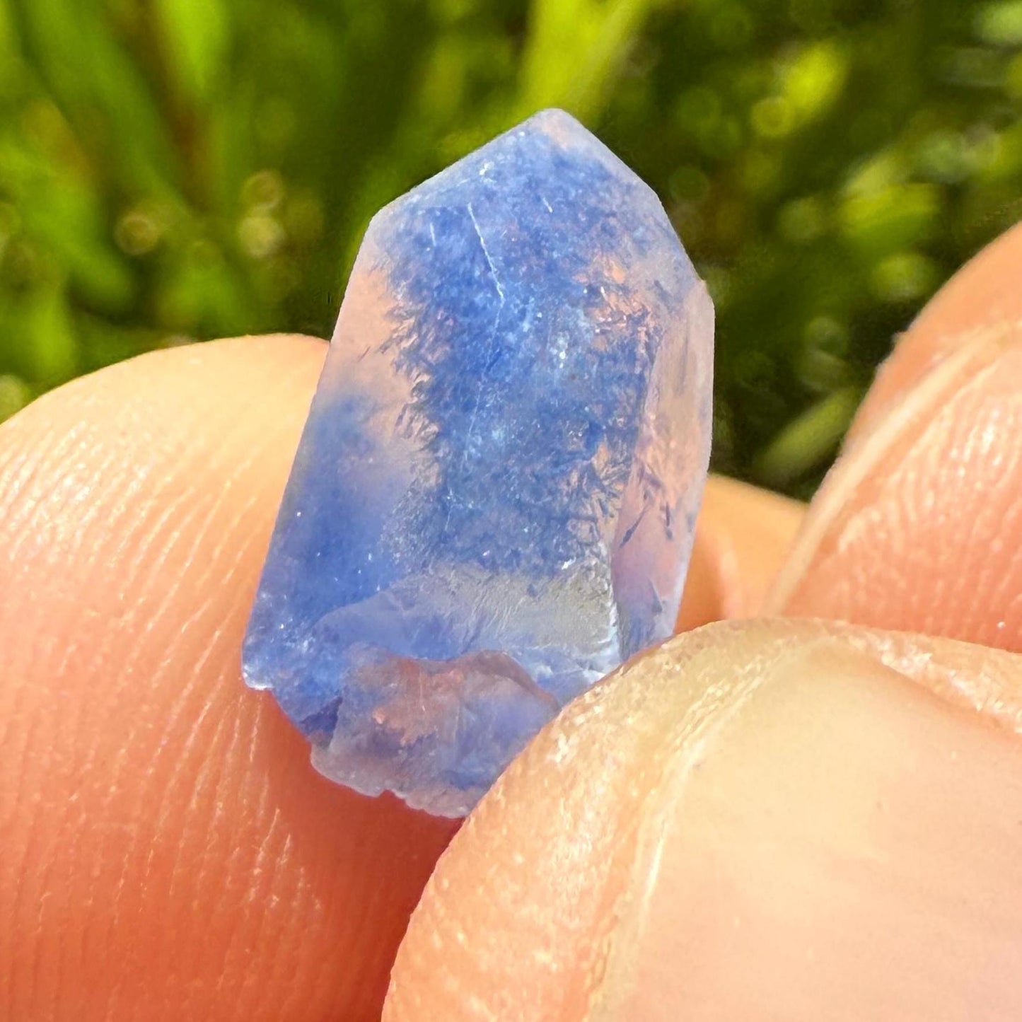 Rare Blue Dumortierite Crystal from Bahia, Brazil, Terminated– 1.02g/5.1ct, Gemstone for Collectors, Meditation, Reiki, Healing Decor