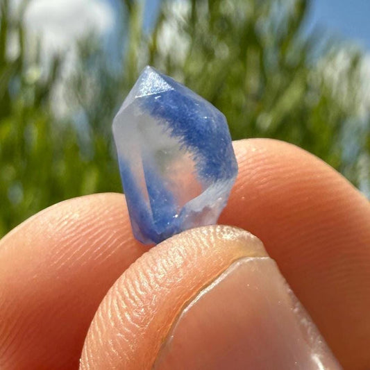 Rare Blue Dumortierite Crystal from Bahia, Brazil, Terminated– 1.02g/5.1ct, Gemstone for Collectors, Meditation, Reiki, Healing Decor