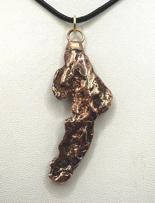 Copper Nugget Pendant, Copper Pendant, Michigan Copper, Michigan Float Copper, Handmade Pendant, Michigan Gift, Copper Jewelry, 16.58 grams