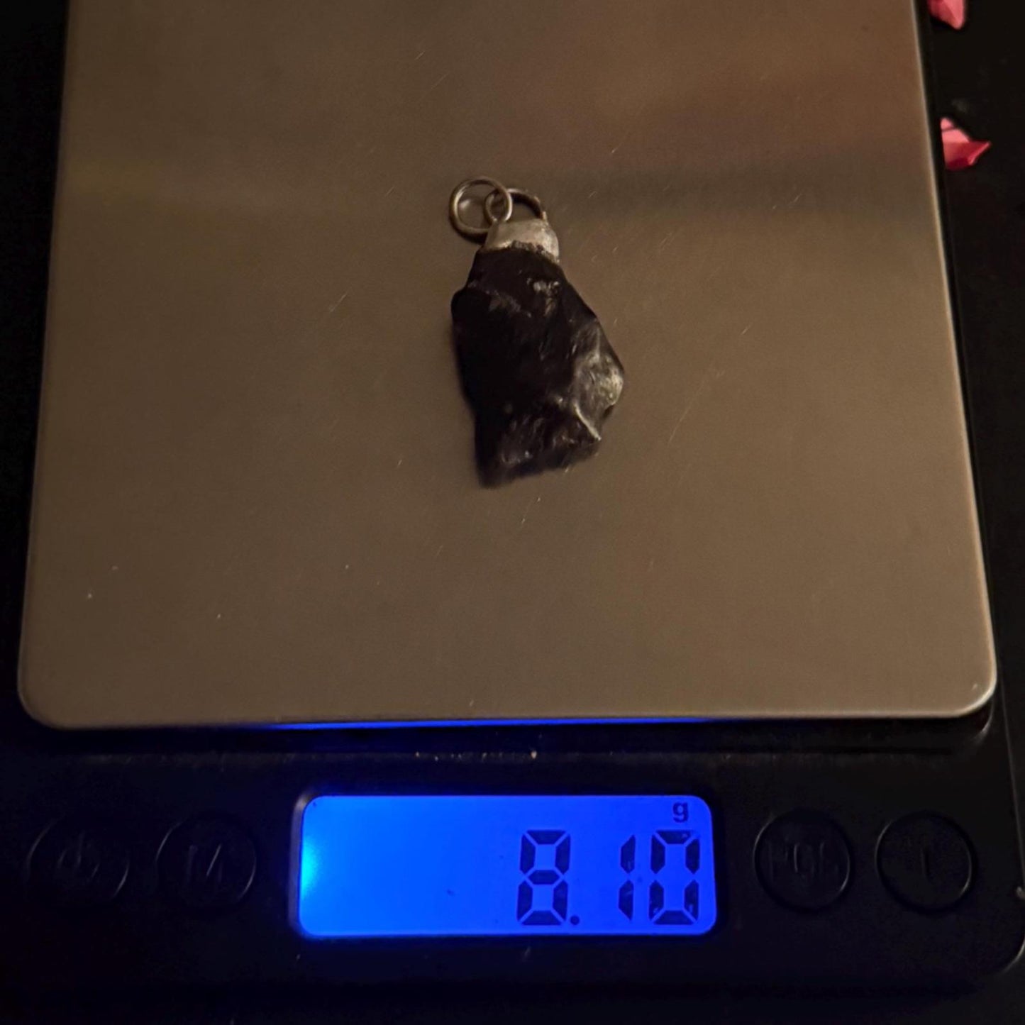 Rare Canyon Diablo Meteorite Pendant 8.10 grams, Beautiful and unique meteorite formation, Astronomy Gift, Space Gift, Iron Meteorite